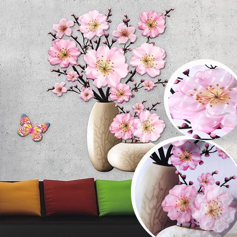 DIY Plant Vase 3D Stereo Sticker Self-Adhesive
