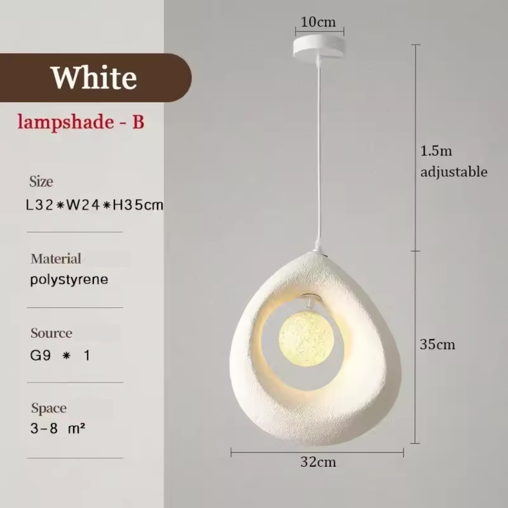 Japanese Wabi Sabi Pendant Lamp with Minimalist Design