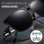 New polarized clip-on folding sunglasses