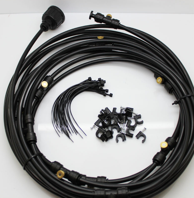 Irrigation system for the garden – Drip irrigation kit with adjustable spray head and accessories