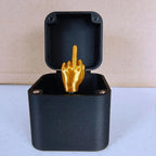 Middle finger in a box