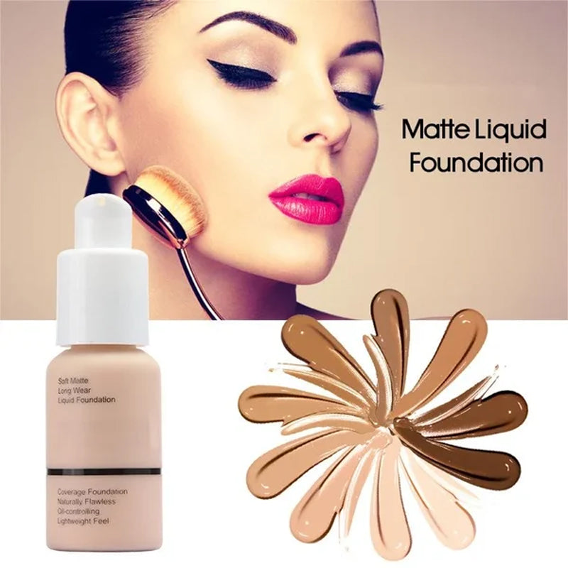 Soft matte liquid foundation