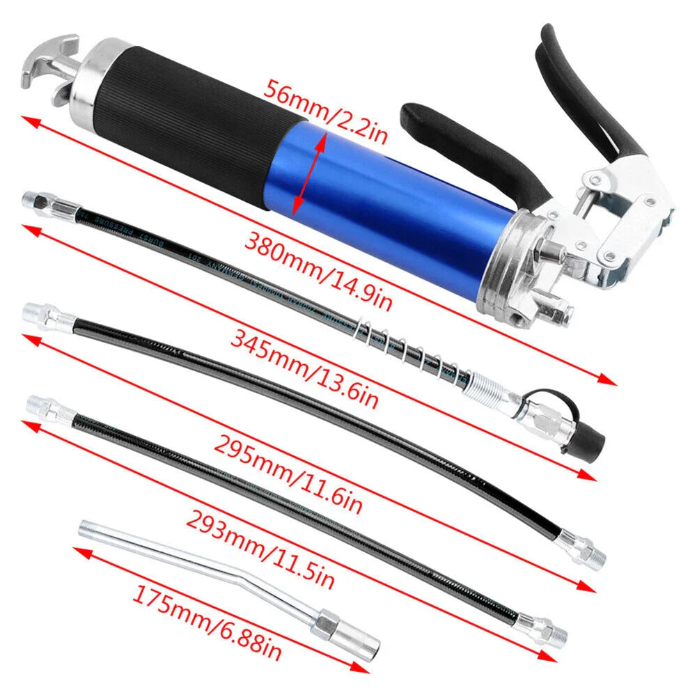 High-Pressure Grease Coupler - Heavy-Duty Fittings Adapter for Grease Guns, Fast Lock and Release Nozzles (Universal Fit)