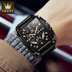 Olevs® Luminous Luxury Square Business Automatic Mechanical Watch