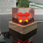 Resin lamp with explosive bombs