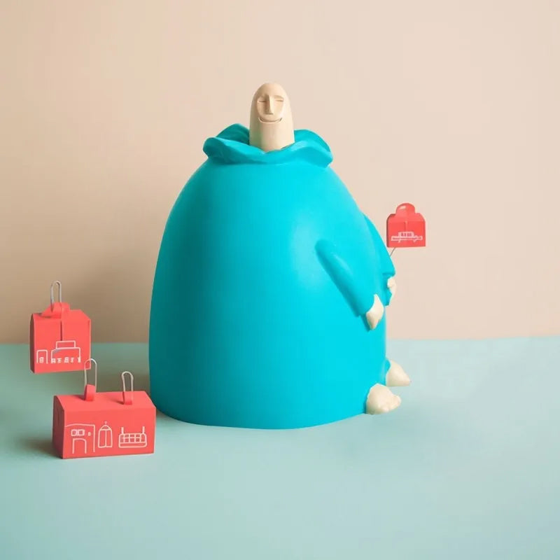 Small Blue Middle Finger Ornament
