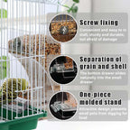Automatic transparent bird feeder without spills