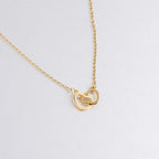 Two Hearts Necklace with Rotating Rose Gift Box