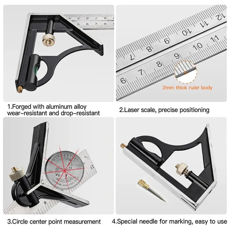 Multifunctional combination of movable angle cutter set