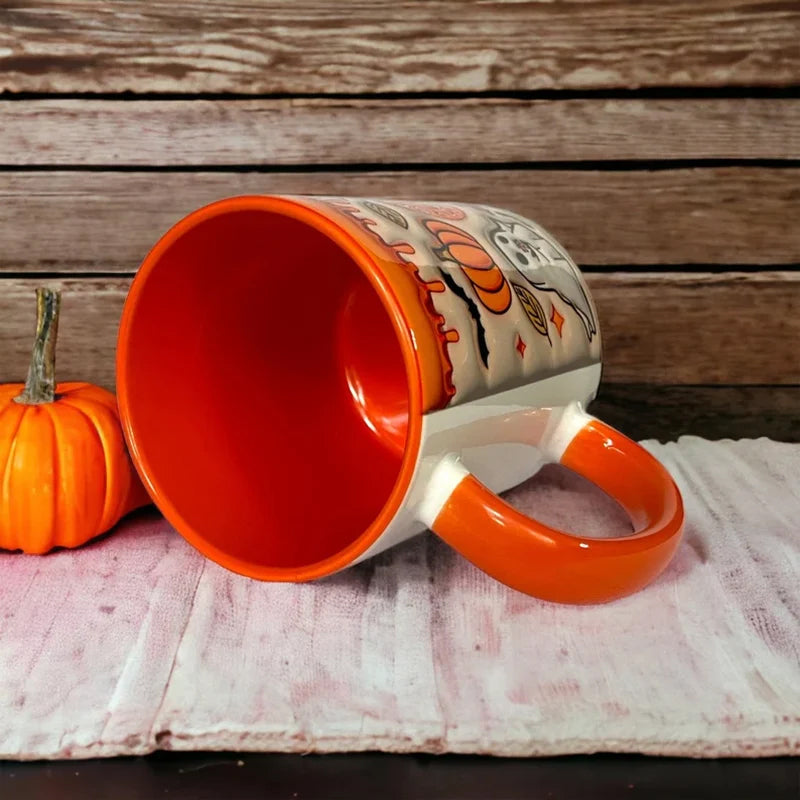 Pumpkin Coffee Mug with Ghost