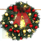 Christmas Wreath Branches Bells Christmas Lights String Decoration Lights
