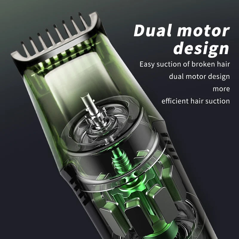 Vacuum beard trimmer - 20 lengths and styles adjustable