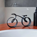 Minimalistic Bicycle Sculpture Wire Mesh Style