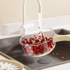 Multifunctional foldable handle drain bowl