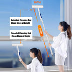 Window cleaning squeegee with spray function