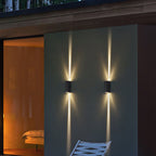 Modern Waterproof LED Outdoor Wall Light | Rectangular Up/Down Aluminum Fixture