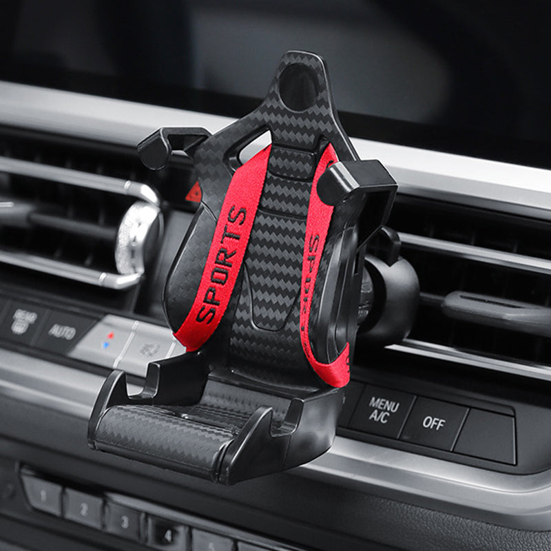 Racing seat with seatbelt