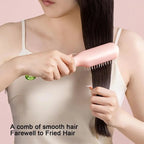 Self-cleaning anti-static massage comb