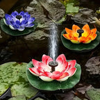 Lotus-shaped solar fountain pond decoration