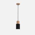 Ingrid Metallic Pendant with Wooden Accents