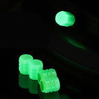 Universal fluorescent valve caps for tires, 4 pieces