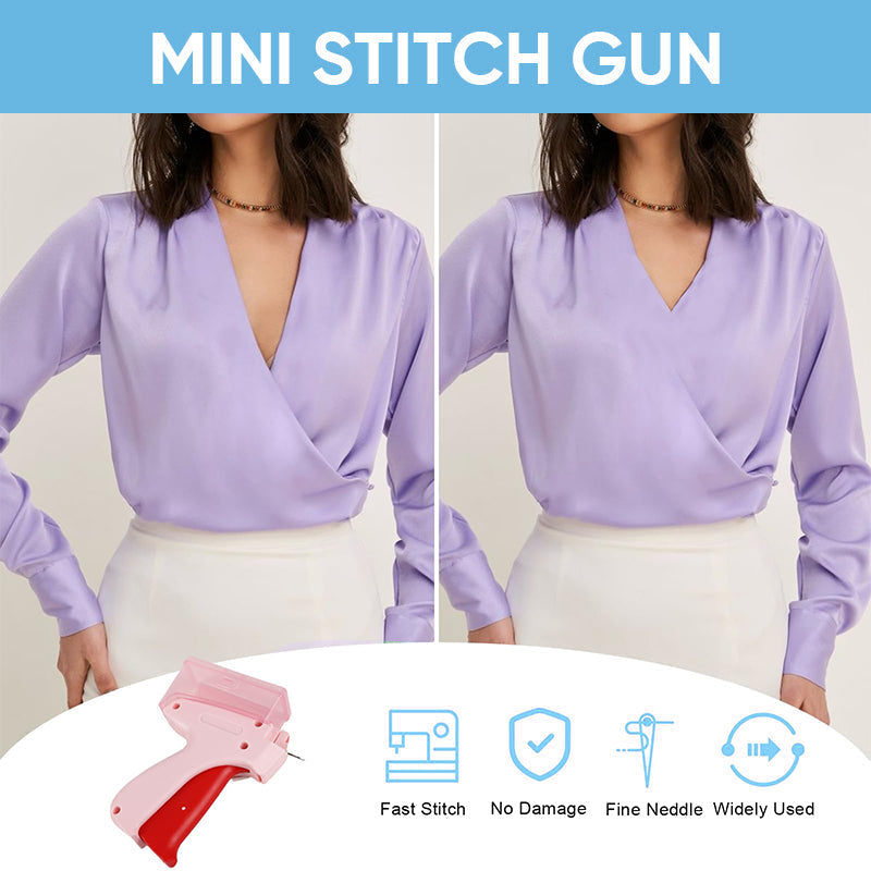 Mini Label Gun with Storage Box - Compact Design, Fine Needle Set, Contains More Than 2000 Labels, Suitable for Clothing and Fabric Labels