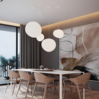 GloStone | Elegant Glass Pebble Pendant Light