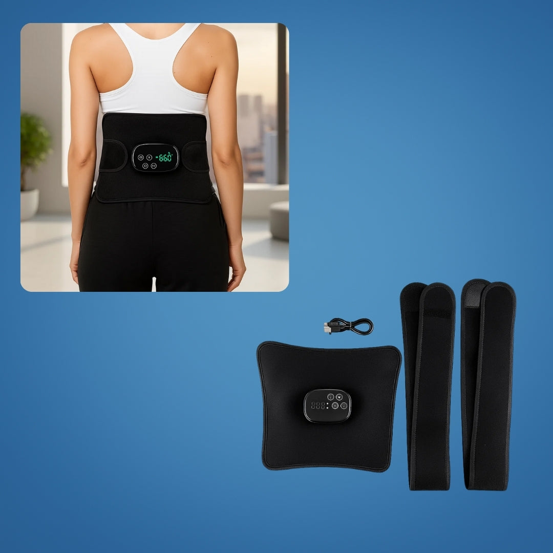 Red Light Therapy & Vibration – Rechargeable Heated Wrap – Eases Back Pain, Stiffness & Muscle Aches