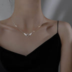 Sterling Silver Angel Wing Necklace