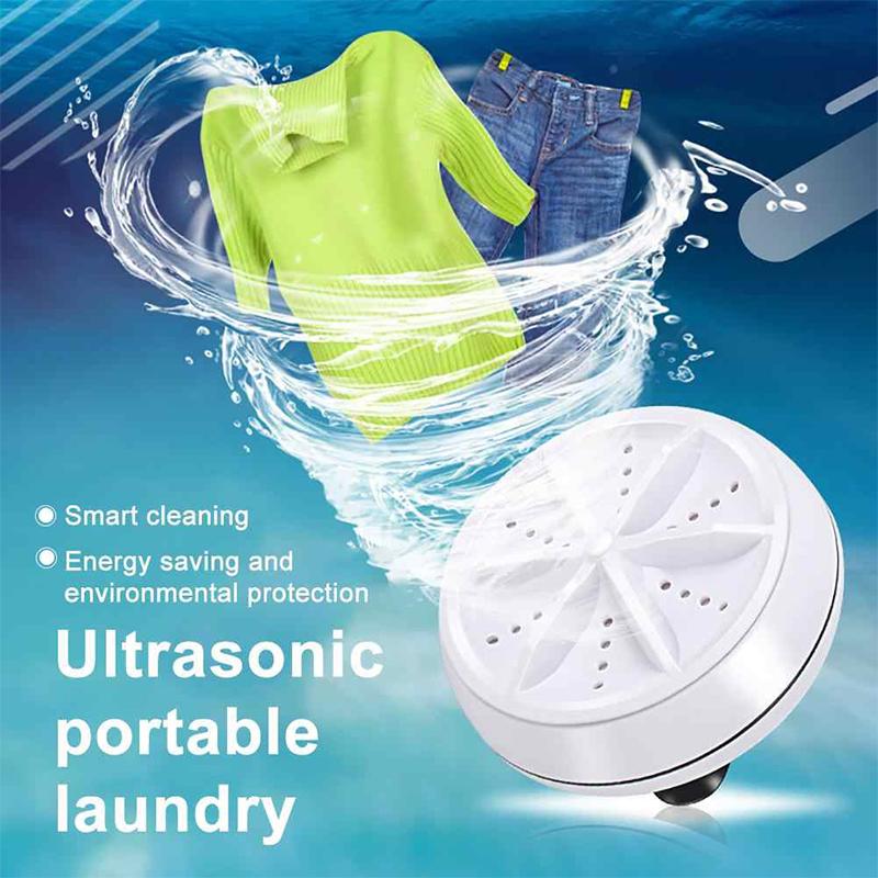 Ultrasonic Portable Dishwasher And Laundry Piece
