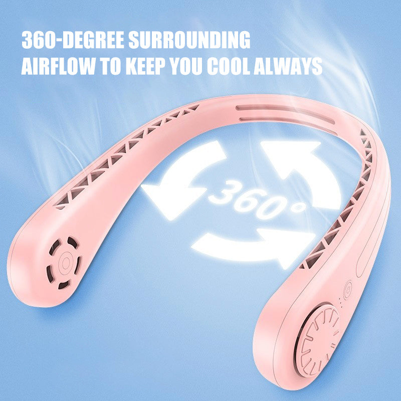 Mini portable neck fan