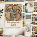 Strange medieval owl calendar 2024
