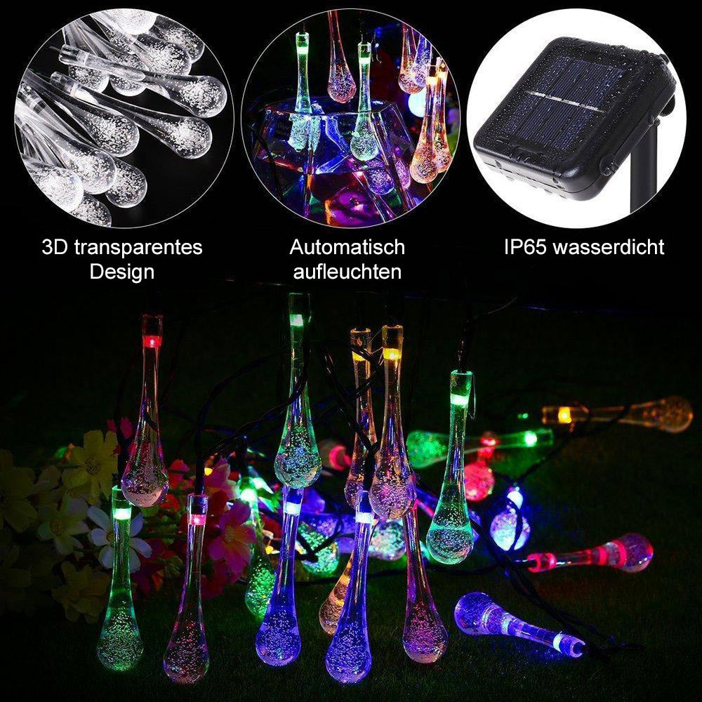 LED Water Drop Solar Lights