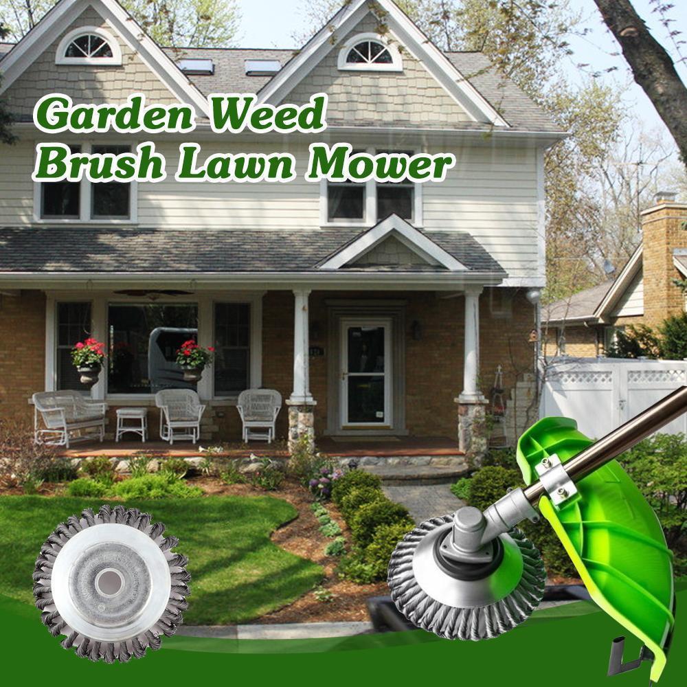 Garden weed brush lawn mower