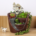 Succulent decorative flower pot for mini garden – Bonsai planting pot for micro landscape and garden