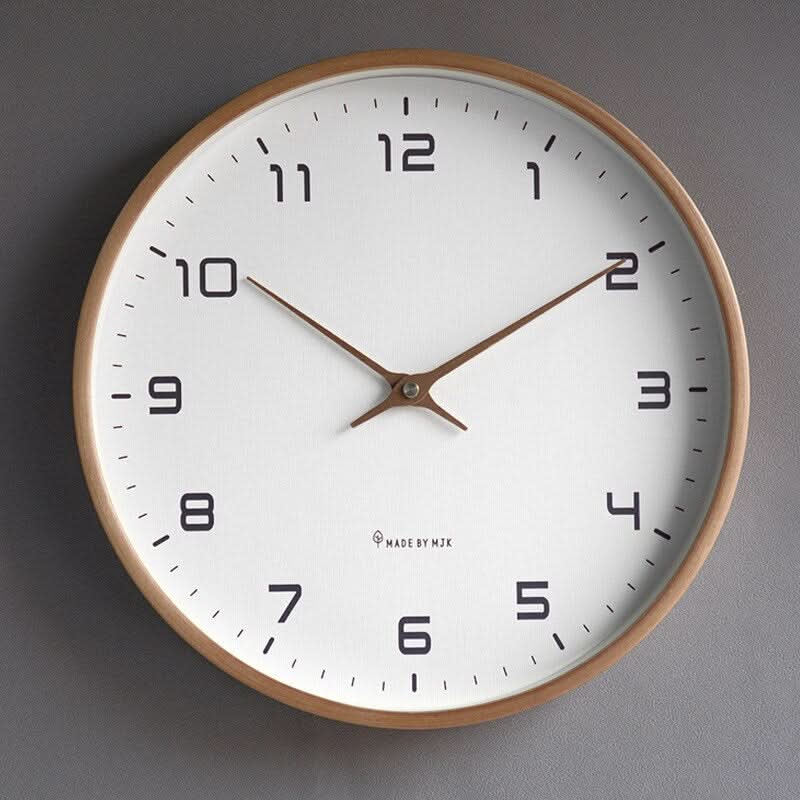 Scandinavian Wooden Wall Clock – Minimalist Design
