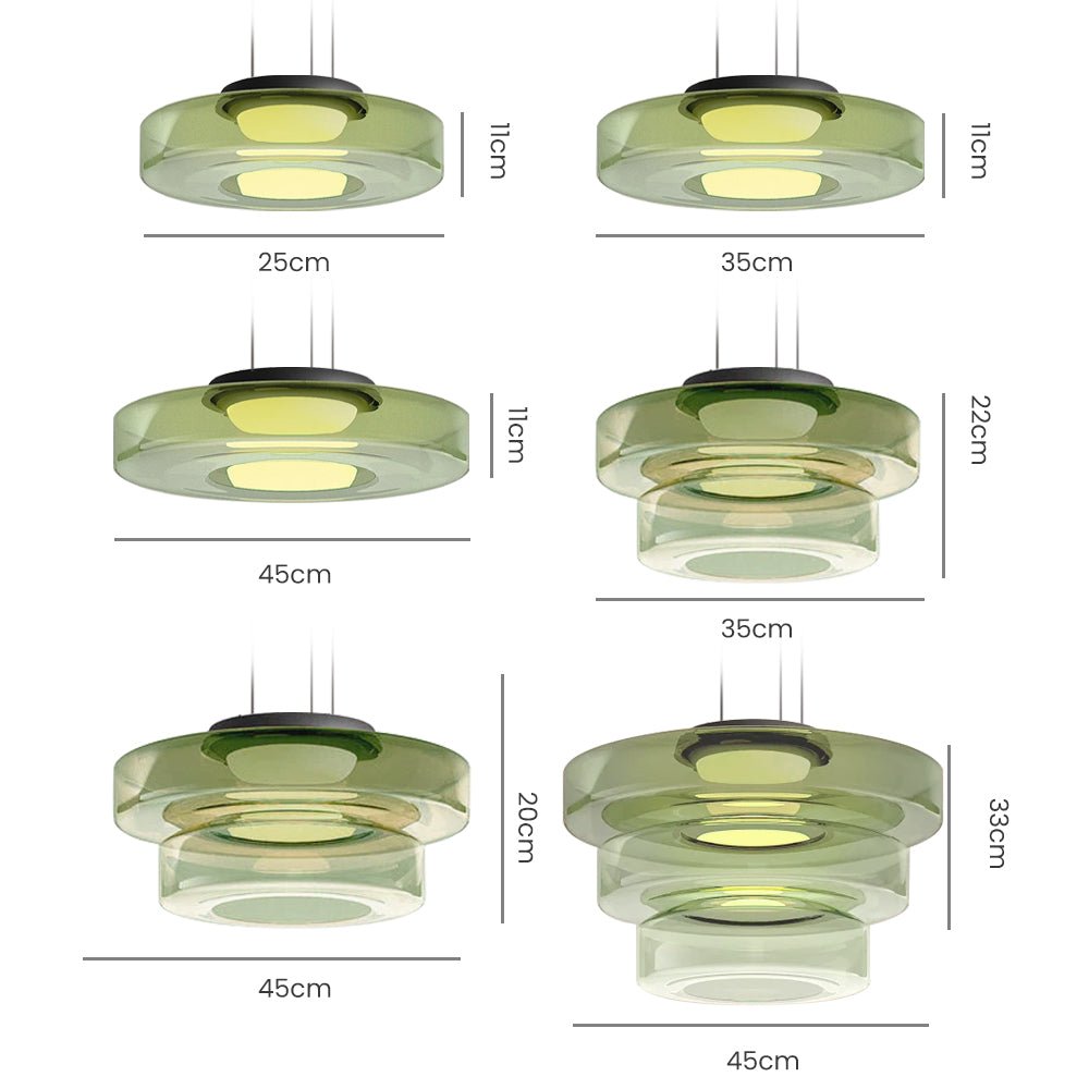 Modern Glass Pendant Lamp in Bauhaus Style - AuroraSphere