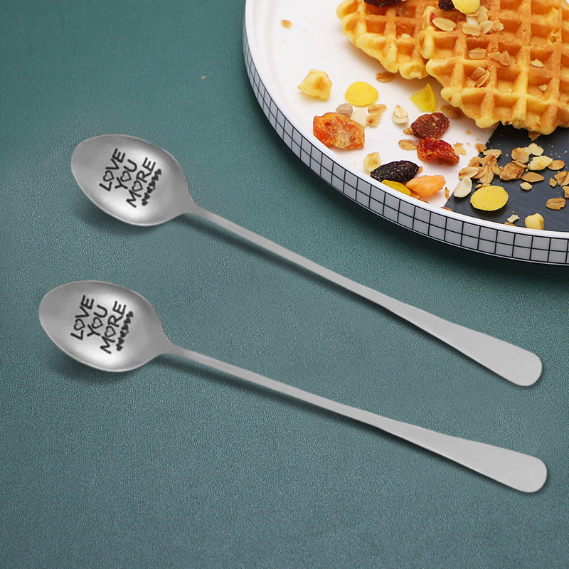 Love You More' Engraved Spoon