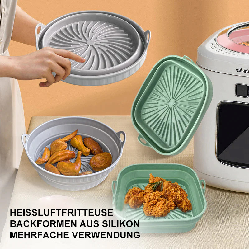 Air fryer grill pan made of silicone
