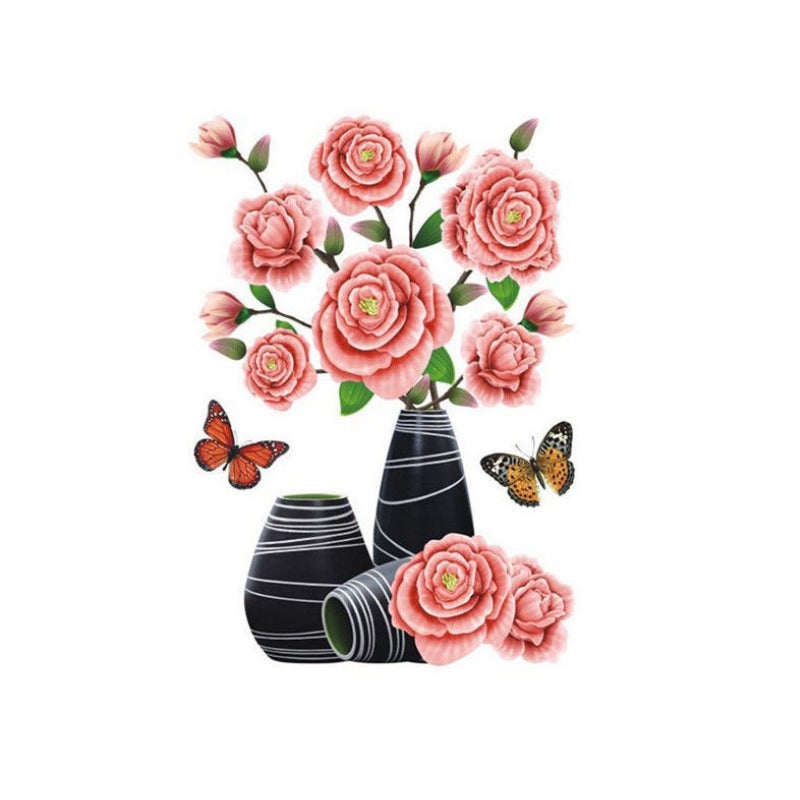DIY Plant Vase 3D Stereo Sticker Self-Adhesive