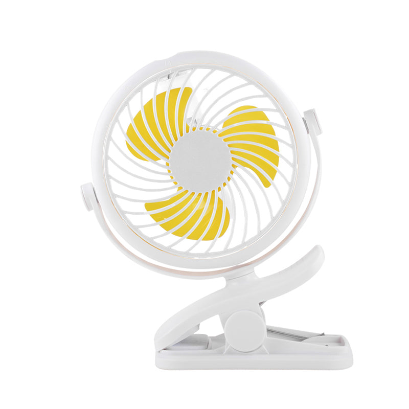 Portable Clamp Fan with 360° Rotation – USB & Rechargeable Battery
