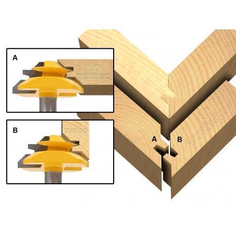 MèChe for angled cutting with lock at 45°