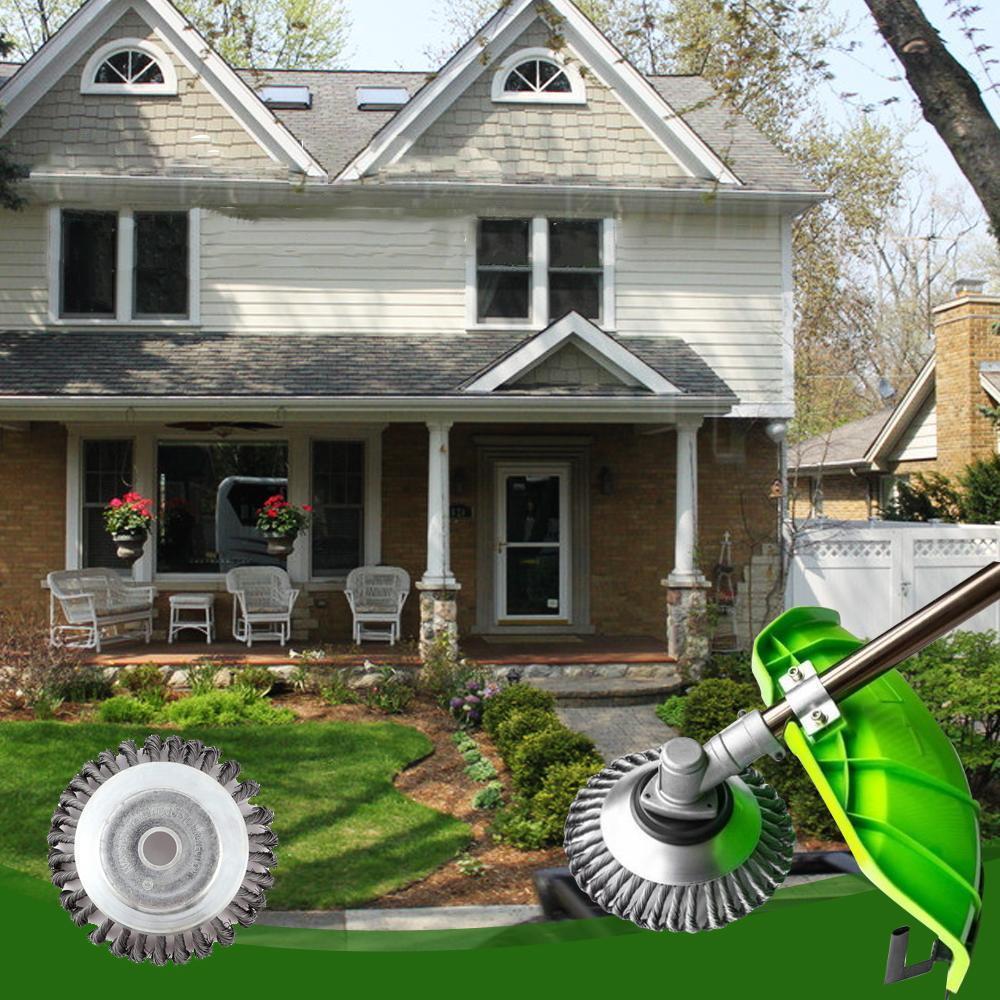 Weed brush for garden cleaner
