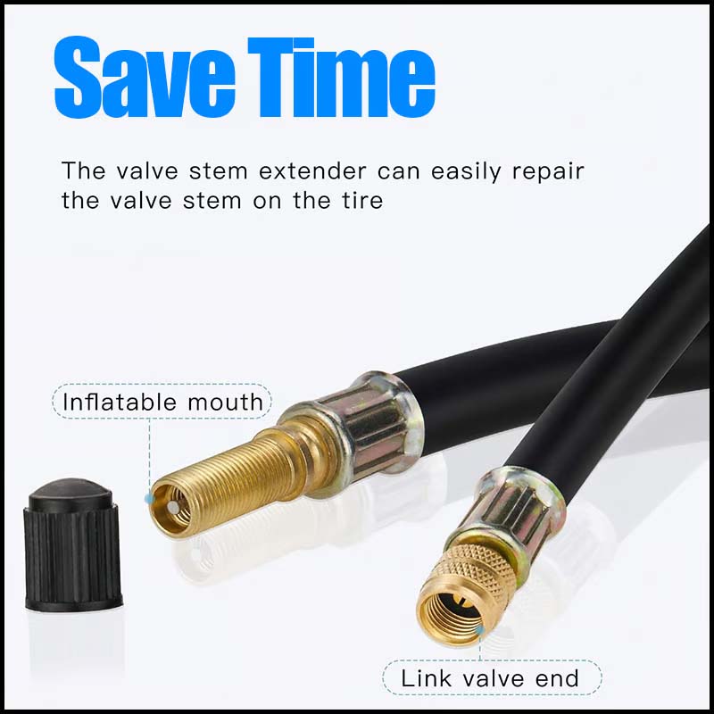 Universal flexible tire valve extensions
