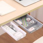 Concealed Under-Desk Storage Drawer with Push-to-Close Design