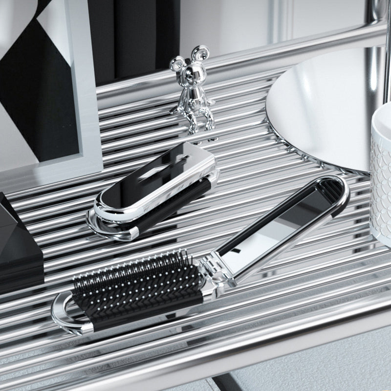 MirrorFlex Travel Mirror Hair Brush | Foldable & Compact | Practical Styling on the Go