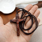 Jesus-Cross-Necklace made of Wood
