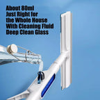 Window cleaning squeegee with spray function