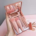 Portable Makeup Brush with Mirror