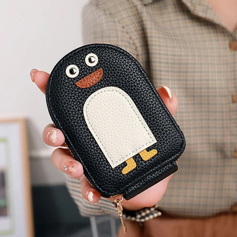 Cute Penguins PU Credit Card Coin Purse